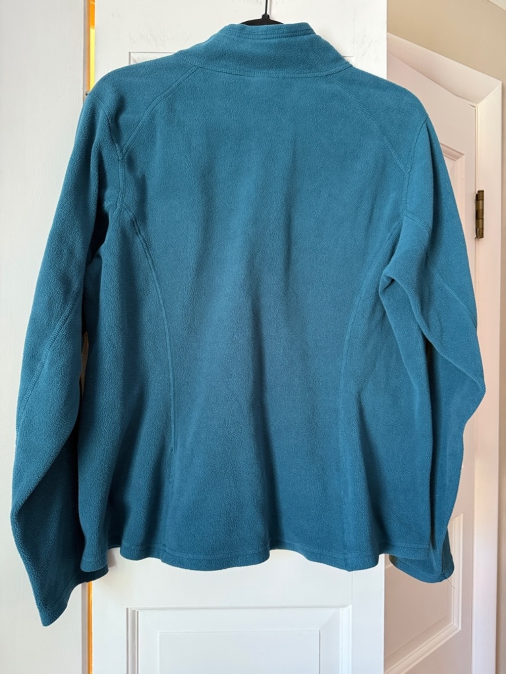 The North Face Fleece Pullover Womens Large 1/4 Zip Teal Lightweight Cozy Hiking - Picture 4 of 4
